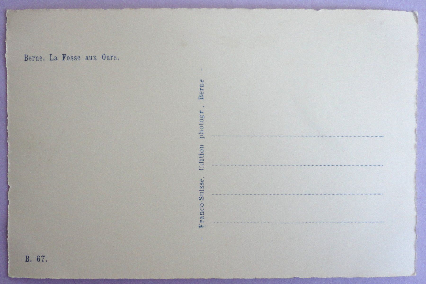 Cartoline postali: Bern, Bärengraben – Usato da Fétigny venduto da Billy2miny 1