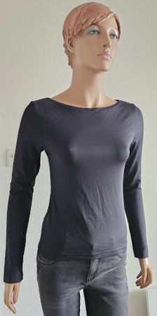 Damen Langarmshirt schwarz Grösse M