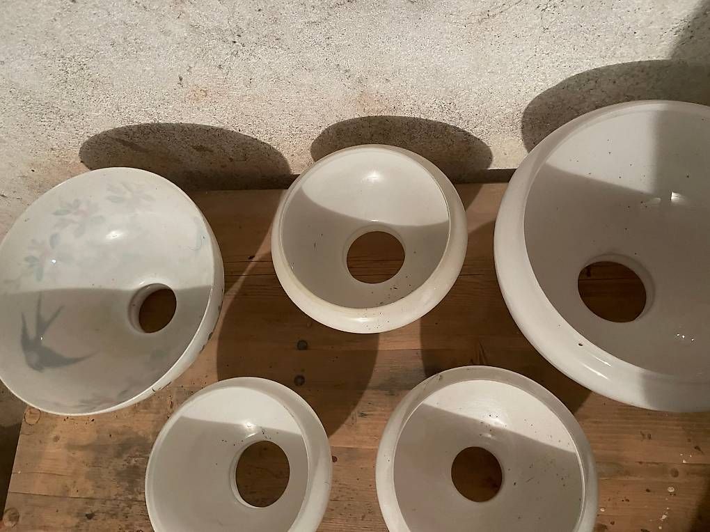 Paralumi: 6x abat jour en opaline – Usato da La Croix (Lutry) venduto da netrajet 2