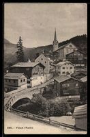 Fiesch /Wallis, Ort mit Kirche und Brüc