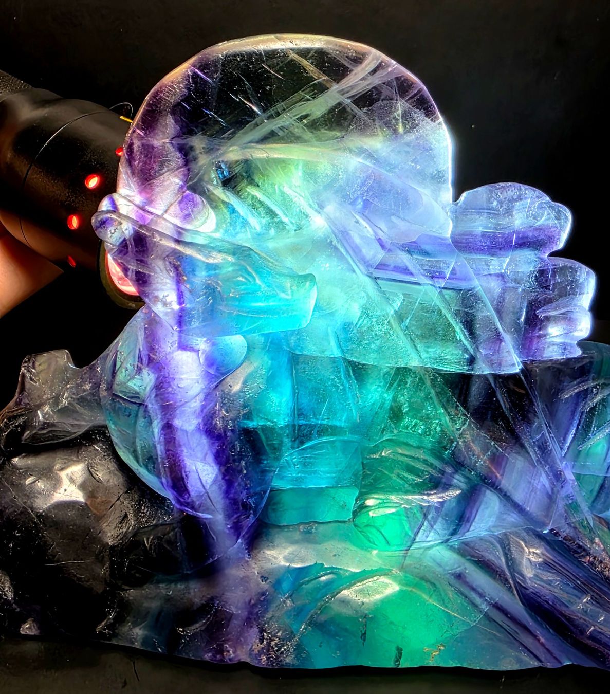 Minerali & Pietre curative: Mystischer hochwertiger Fluorit Drache A 582g – Nuovo (secondo la descrizione) da Matzingen venduto da Shay_Crystalz 3