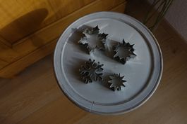 Plätzchenausstecher-Set, 3xSchneestern/1xStern, neuwertig