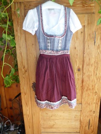 Sehr schönes Dirndel Krüger Gr 36 mit Bluse LEKRA