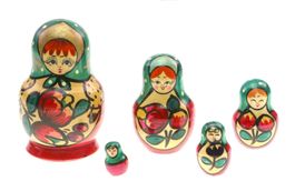 5 -teilige russische Matrjoschka - Babuschka (00169)
