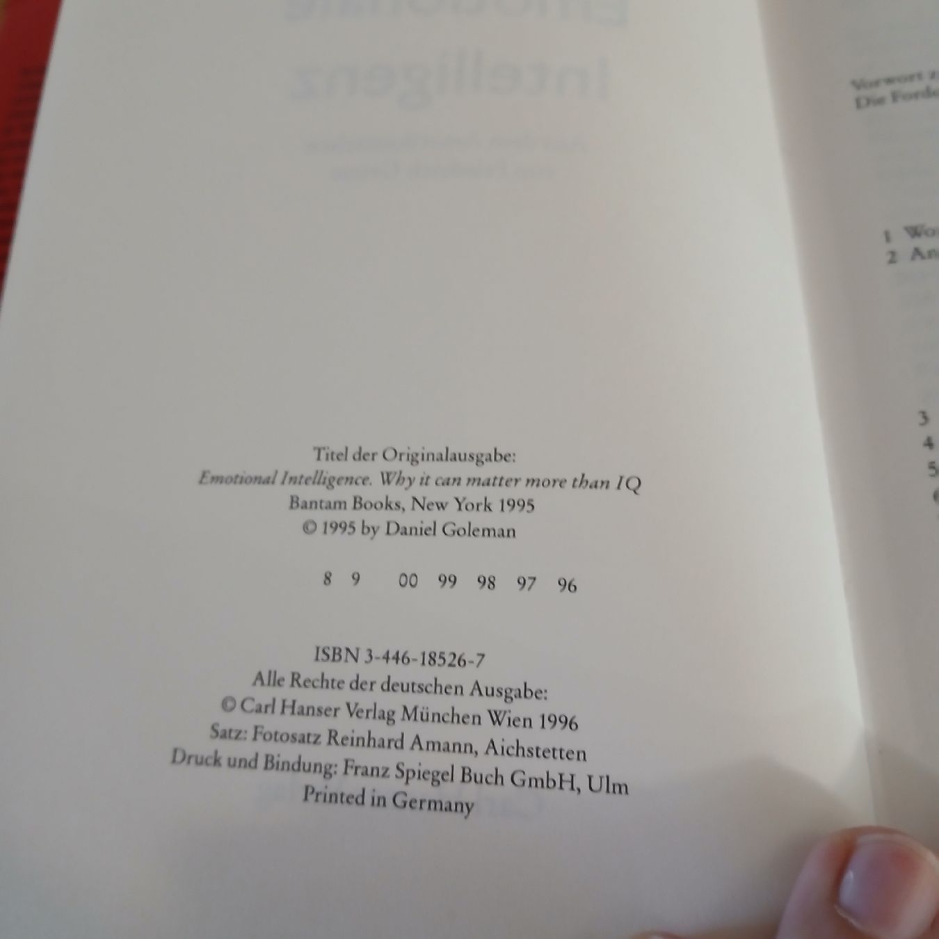 Livres: Emotionale Intelligenz Daniel Goleman Buch – D'occasion à Wädenswil par LeTroedel 1