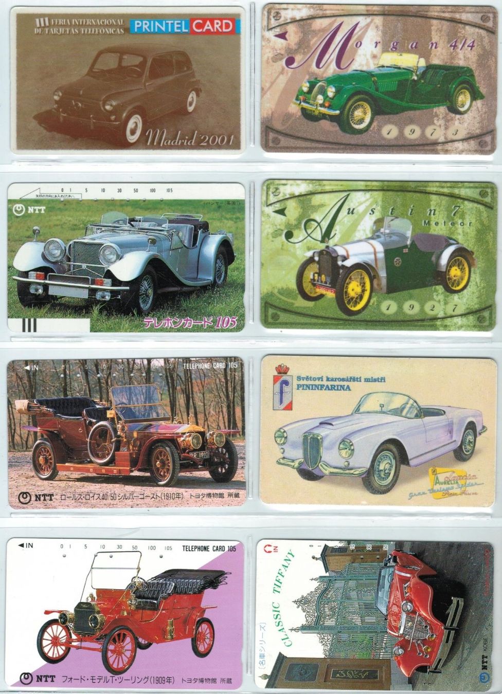Cartes de téléphone: 8 Telefonkarten Oldtimer Auto diverse Länder – D'occasion à Zürich par tol_b7c7