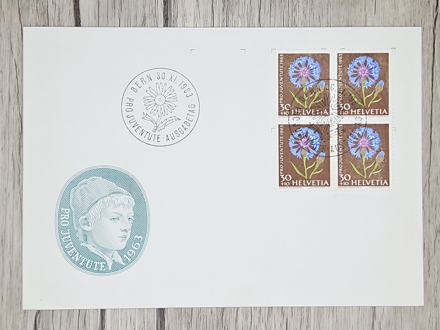 Tutti i francobolli: CL13 Enveloppe + Timbre Suisse 1963 – Usato da Cousset venduto da Patrick_Collections