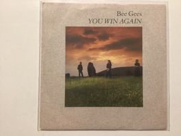Bee Gees Single - You Win Again / Backtafunk
