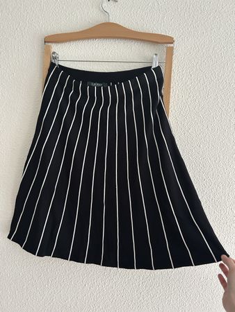 Jupe Ralph Lauren rayée noire et blanche - Taille XS