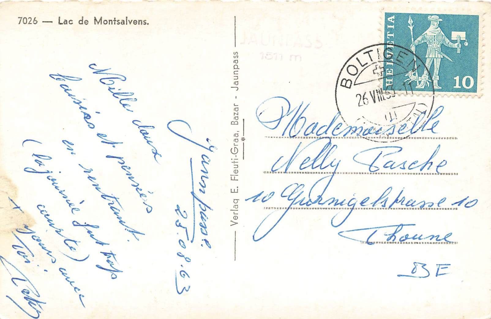 Cartoline postali: Lac de montsalvens Damm – Usato da Biasca venduto da Blenio71 1