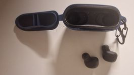 Jbl wave buds mit 2 silikon hüllen blau und schwarz