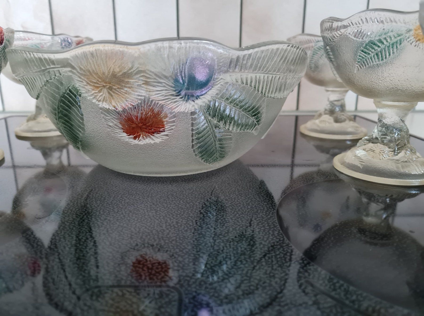 Migros Set di piatti: Dessert Geschirr mit Blumen – Usato da Salez venduto da muss-ich-haben-02