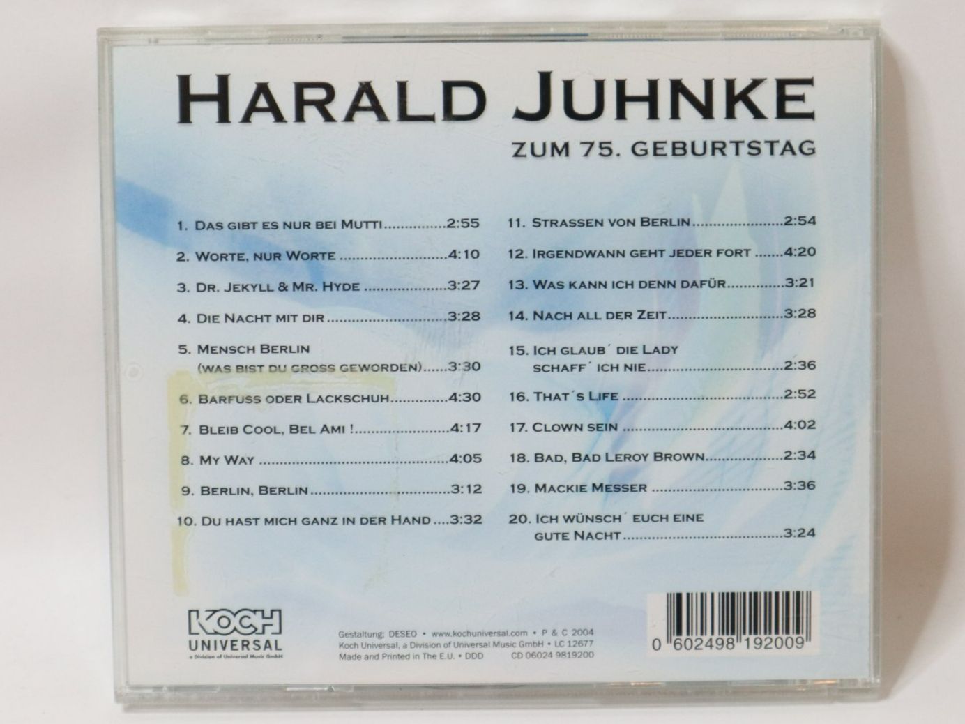 CD: CD Harald Juhnke – Usato da Eschenbach SG venduto da Astalavista 1