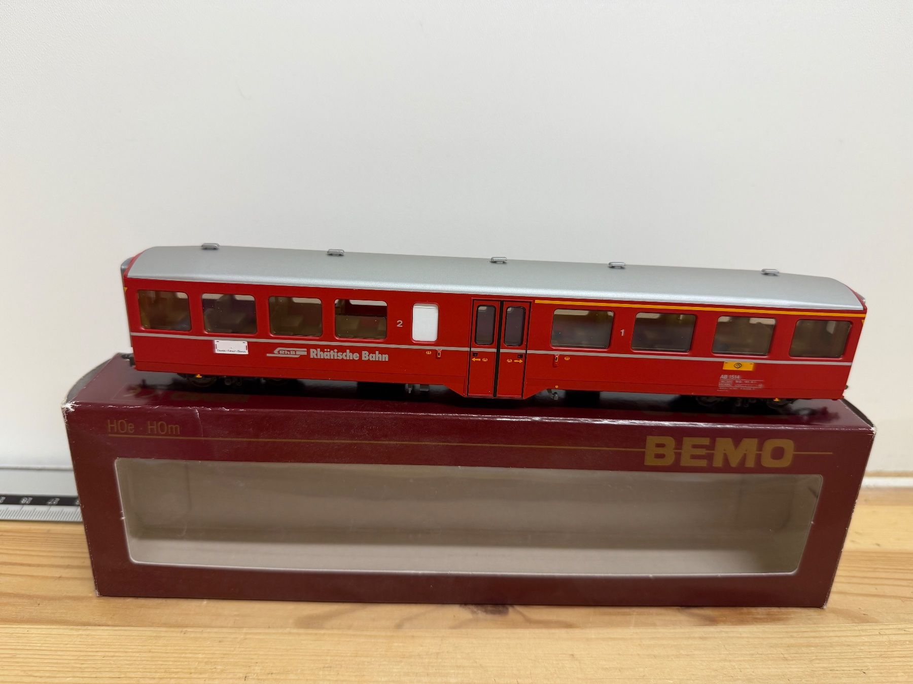 Bemo Modellini di ferrovie: Bemo 3285 124 RhB AB Pendelzugwagen – Usato da Büsserach venduto da ModellbahnDepot