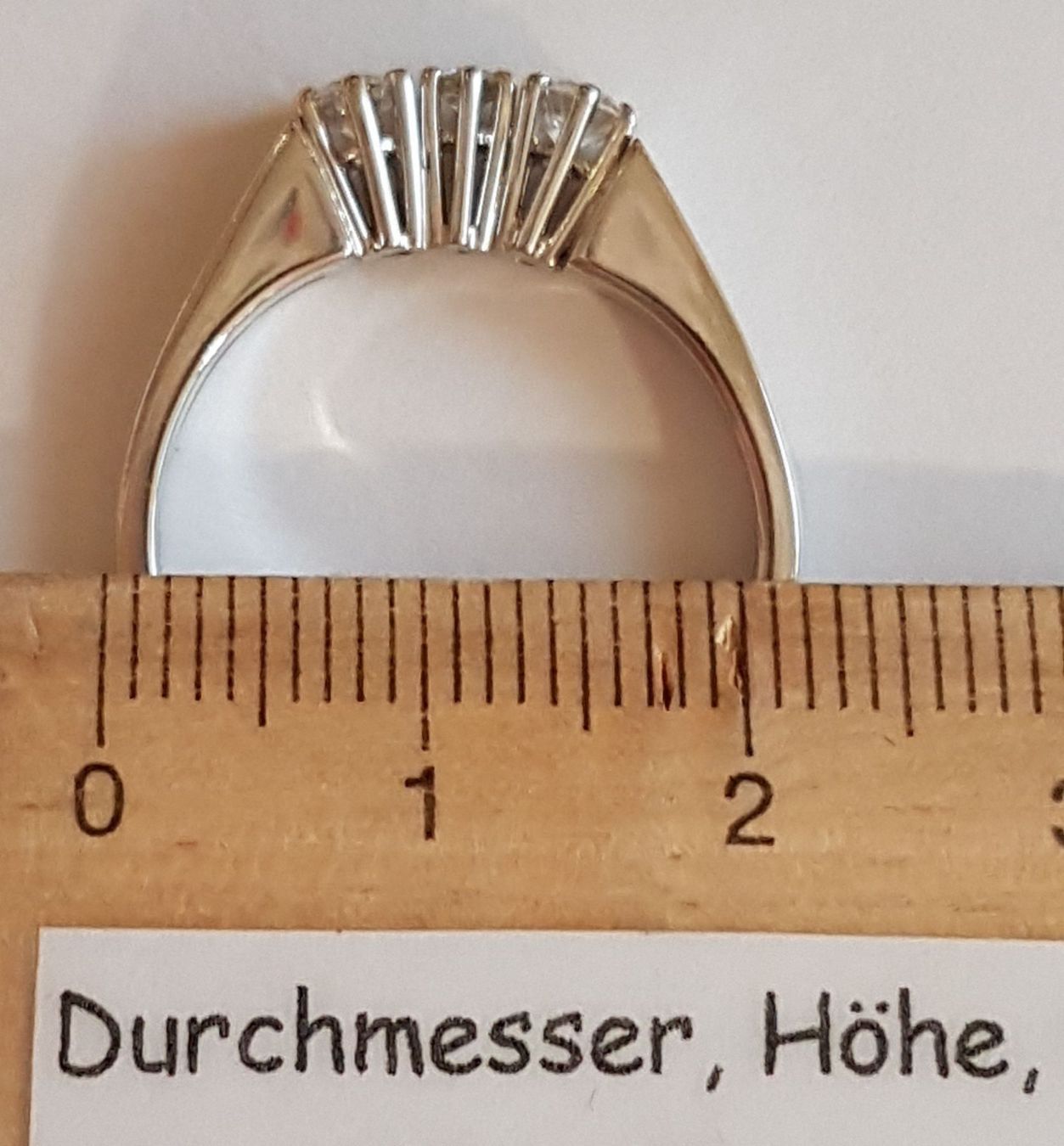 Anelli: 750 Weissgold + 3 Diamanten – Nuovo (secondo la descrizione) da Unterägeri venduto da Altgoldschmuck 5