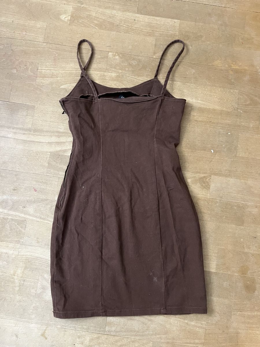 Vestiti: Braunes Kleid aus Jeansstoff – Usato da Stäfa venduto da jo1735 1
