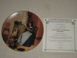 Langenthal Sammelteller "Grossmutter mit Spinnrad" 2515 A