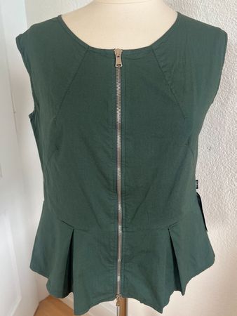 Colora Damen Bluse, Gr. L, Dunkelgrün, NEU