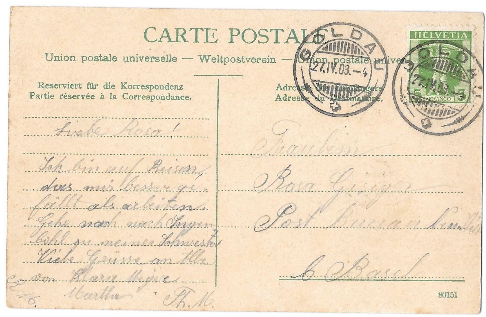 Cartoline postali: Arth - Goldau Bahnhof mit Dampfzug – Usato da Olten venduto da clotaldi 1