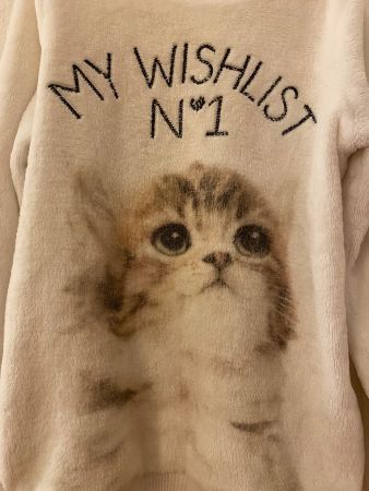 Kuschelpullover Katze Gr 134 / 140 Pullover Herbst Winter