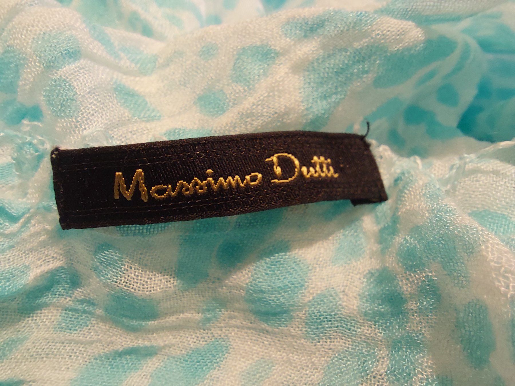 Massimo Dutti Foulard & Sciarpe: Massimo Dutti Schal Tuch hellblau-türkis/weiss – Usato da Brunnen venduto da Livianda 1