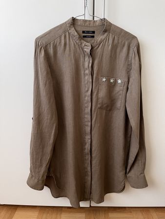 Marc O'Polo Leinenbluse, Gr. 36, Khaki - Sommerlich leicht!