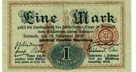 Detmold 1 Mark Stempel rot 13.11.1918 VZ++-UNZ