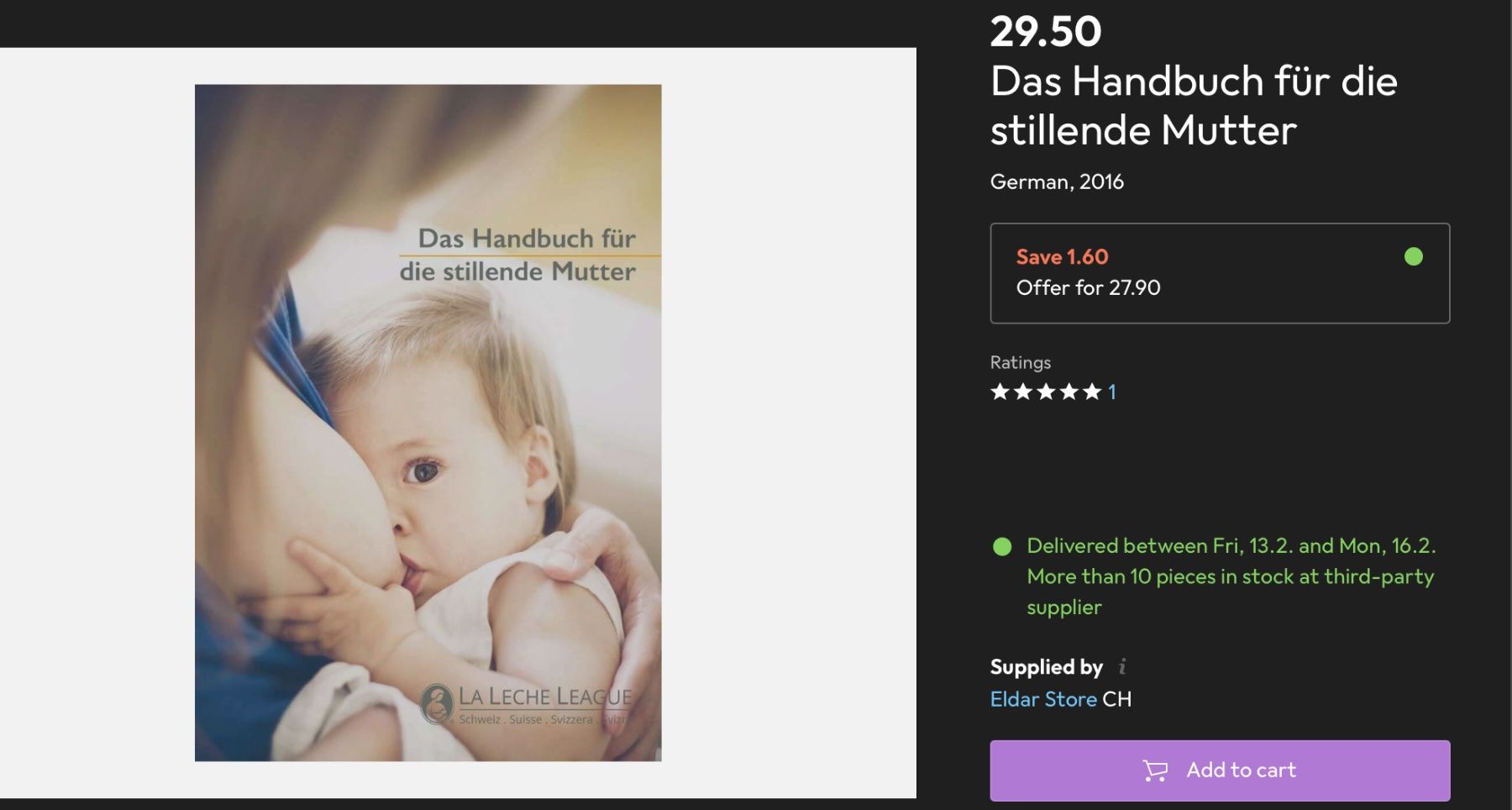 Libri: Das Handbuch für die stillende Mutter – Usato da Zürich venduto da cha_bt6t 2