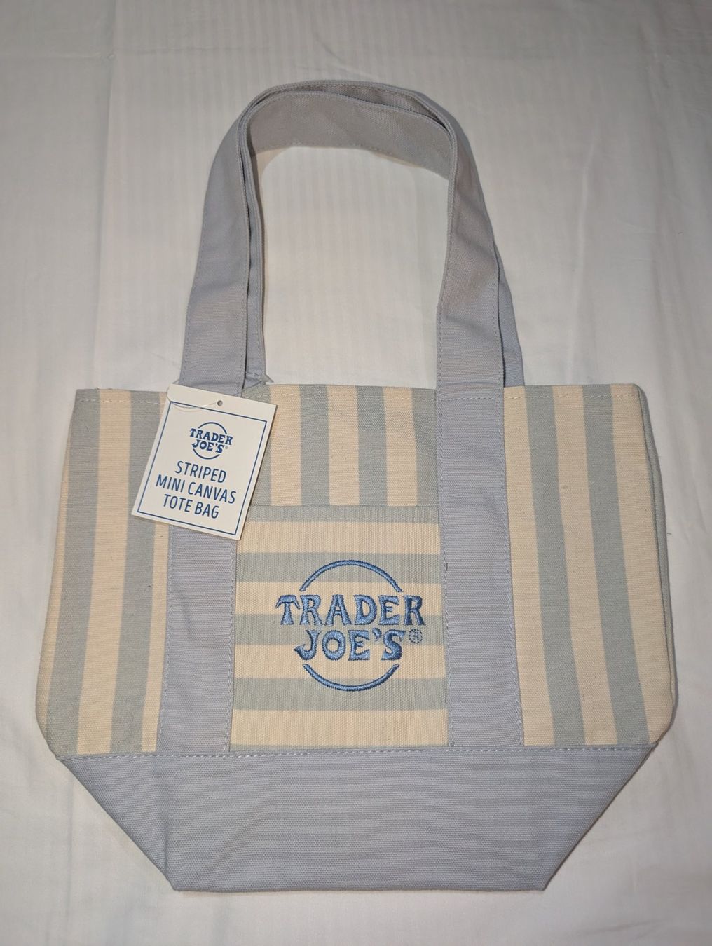 Borse: Trader Joes striped mini canvas tote bag blue – Nuovo e nell'imballaggio originale da Kloten venduto da ConaRider