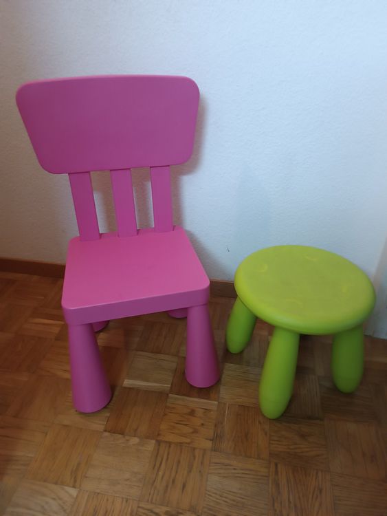 Mammut Stuhl Ikea Hocker Beistelltisch pink grün Ikea Kaufen auf Ricardo