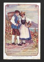 CP Fête des Vignerons 1905, Vevey : Vendangeur & Vendangeuse