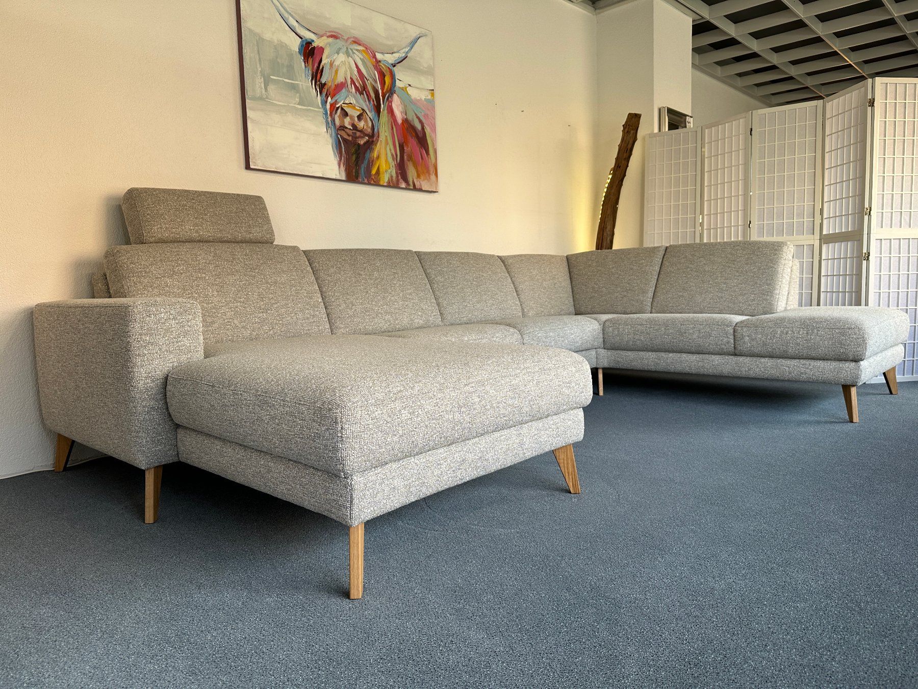 Sofas: Sofa MAX Stoff beige 341 x 221 cm inkl. Bettsofa – Neu (gemäss Beschreibung) aus Unterentfelden von moebelrufli 3