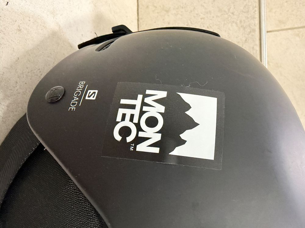 Casco da sci Salomon Brigade nero+ attacchi GoPro originali (Gebraucht ...