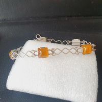 Silber Armband 835 mit Bernstein vom fischland  Vintage