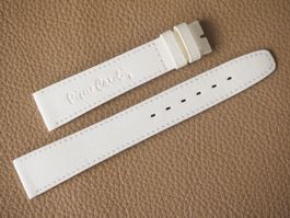 Leder-Uhrenband Pierre Cardin 17mm NOS weiss 17 vintage Naht
