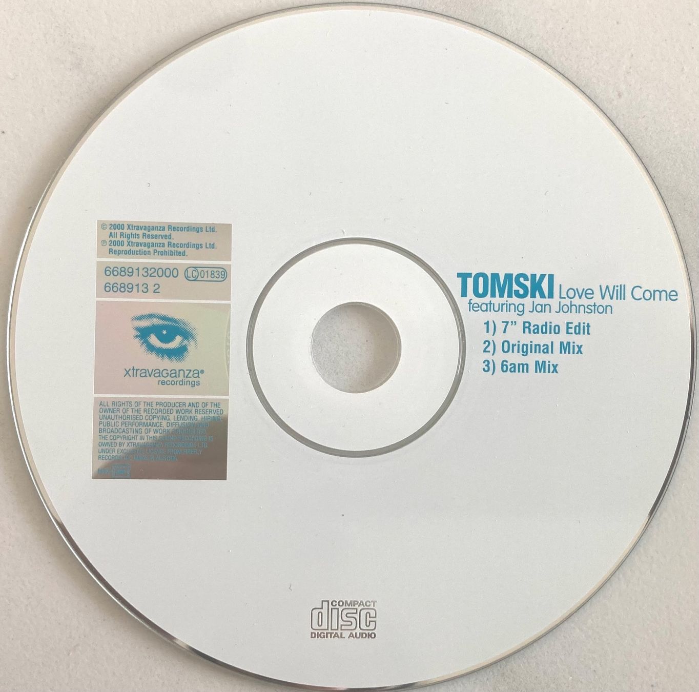 CDs: TOMSKI - LOVE WILL COME – Gebraucht aus Poliez-Pittet von Newtown-Records 1