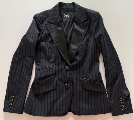 D&G Blazer, Gr. 36, Schwarz-Blau gestreift, Top Zustand!
