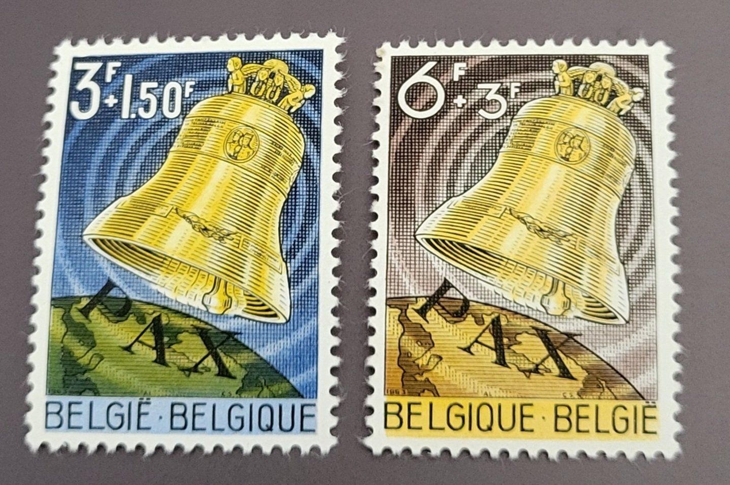 Tutti i francobolli: Belgien 1963 Glocken alte briefmarke – Usato da St Gallen venduto da Stampsalshobby