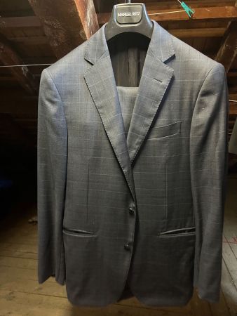 Pal Zileri Super 130's Anzug Gr. 48 100% Wolle
