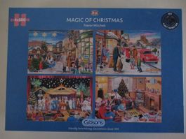 Gibsons Puzzle 4x500 Teile Magic of Christmas komplett