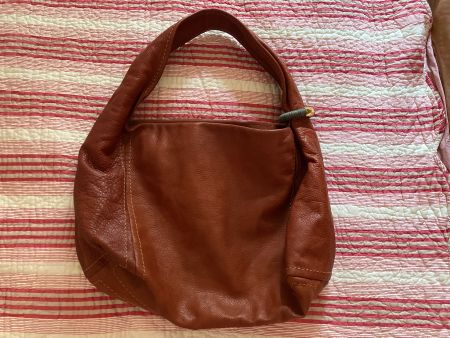 Jimmy Choo Ledertasche, Cognac-farben, Schultertasche