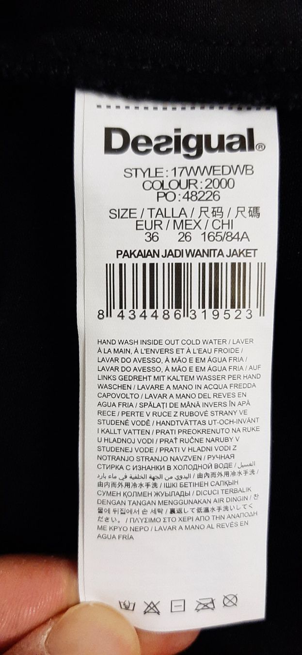 Desigual Giacche: Coole Desigual-Jacke Gr. 36 mit Strickärmeln – Usato da Hondrich venduto da majululu71 4