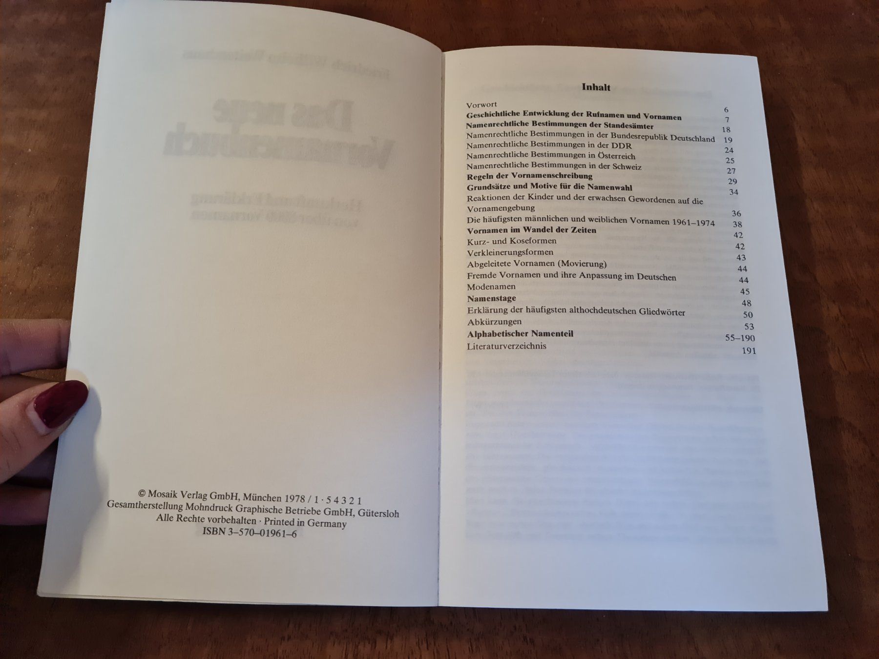 Libri: Das neue Vornamenbuch – Usato da Erstfeld venduto da Mario_boe0 1