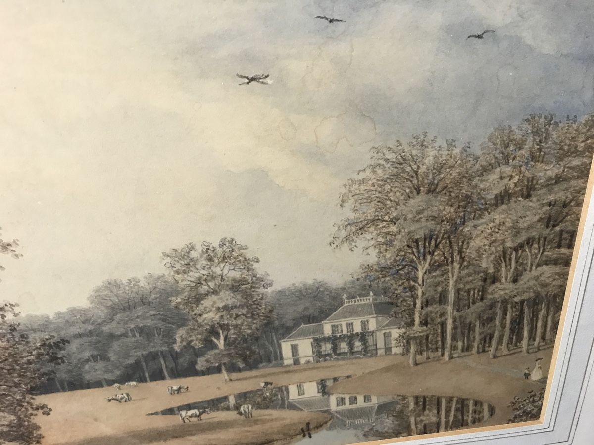 Dipinti: Spitzen Aquarell 1861 mit Monogramm SN – Usato da Wolfhalden venduto da SecondAntique 5
