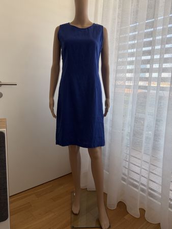 Leinen Kleid mit Hemd, blau Gr S