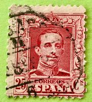 Briefmarken aus Spanien 1922 Koning Alfons XIII gestempelt