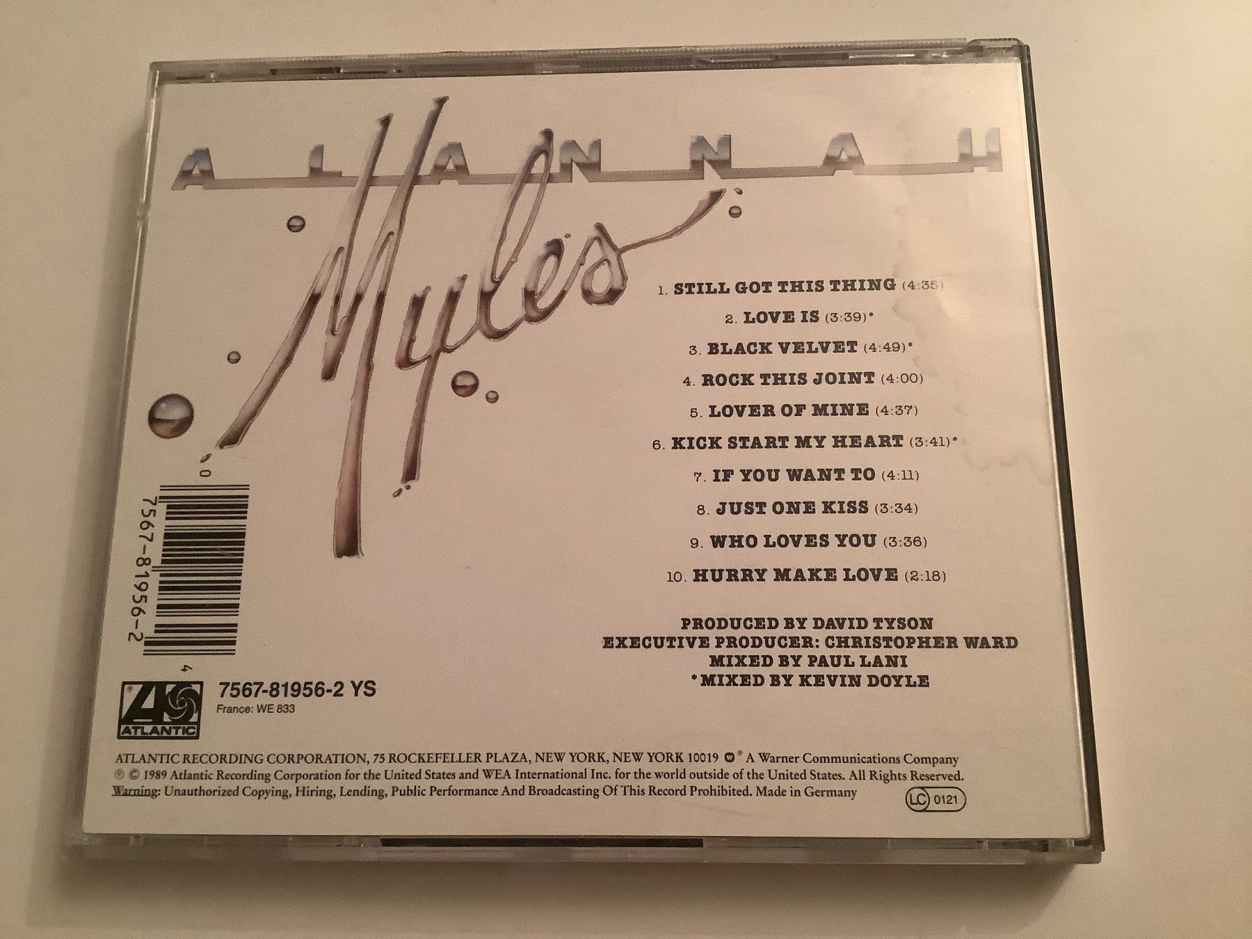 CD: Alannah Myles / 1989 – Usato da Dübendorf venduto da Shreck 1