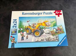 Ravensburger Bagger & Forstarbeiten Puzzle 2×24 Teile