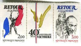 Briefmarken "Tag des Sieges". Frankreich