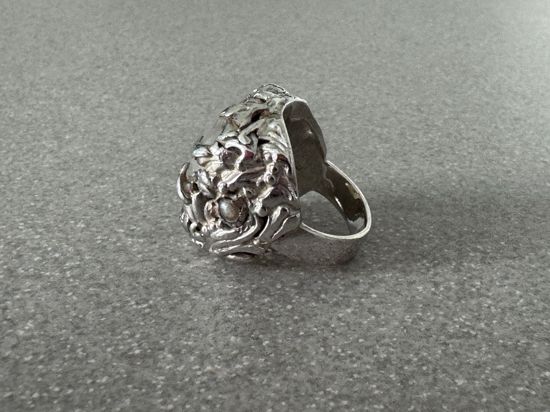 Anelli: Silber Ring mit Regenbogen Mondstein – Usato da Illnau venduto da PS62 4